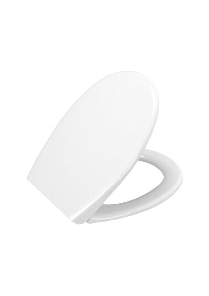 S10 Klozet Kapağı 84-003-009, Yavaş Kapanır, Duroplast, Sandviç Tip, Metal Menteşeli, Beyaz