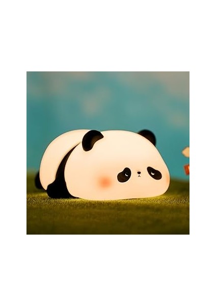 Vtiger Panda Gece Lambası, LED Yumuşacık Sevimli Lamba, Çocuklar Için Gece Lambası, Silikon Panda I