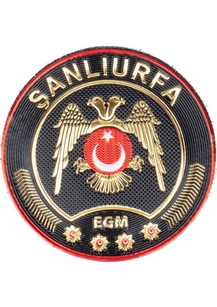 Şanlıurfa Çevik Kuvvet Polis Kol Arması 3D Plastik Tpu, Yeni Tip, Cırtlı, Standart Ölçü,