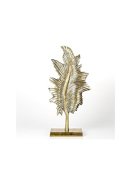 Herdekora Dekoratif Metal Kaideli Yaprak Eskitme 23X48X9,5 Cm.