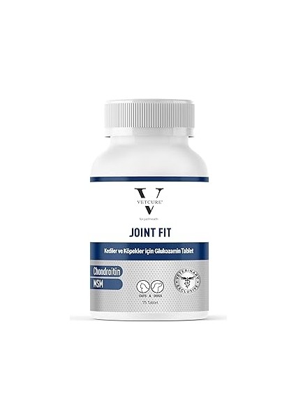 Vetcure Joint Kedi ve Köpek Eklem Kas ve Eklem Sıvısı Sorunları Destekleyici 75 Tablet