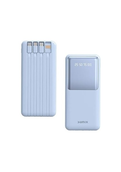 Sunix 12000 Mah Dijital Göstergeli Dahili Çoklu Kablolu Taşınabilir Pb-49