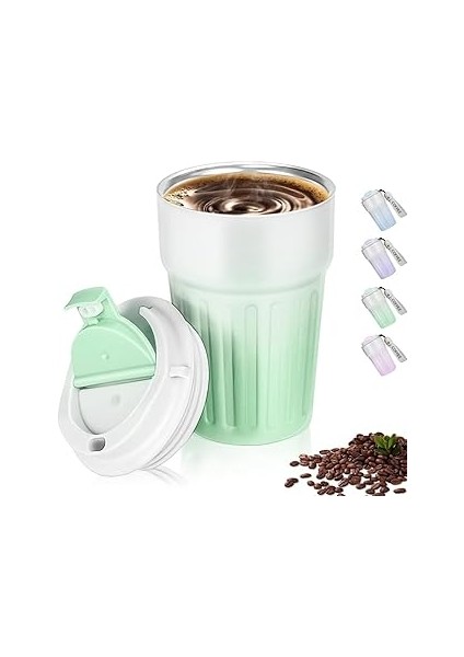 Kahve Termosu Paslanmaz Çelik Su Matarası Spor Matarası, Kapaklı 400 Ml, Sızdırmaz Çocuk