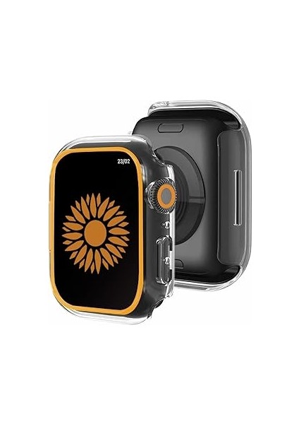 Newpole Watch Se 6 5 4 44MM Kasa Kılıf Neon Sert Şeffaf Tam Kaplayan Watch Kılıf Koruyucu Kılıf Pa