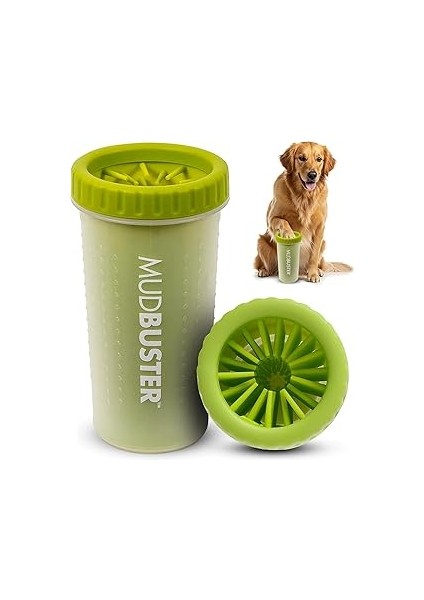 Dexas Mudbuster Taşınabilir Köpek Pati Temizleyici, Büyük, Yeşil (PW720383)