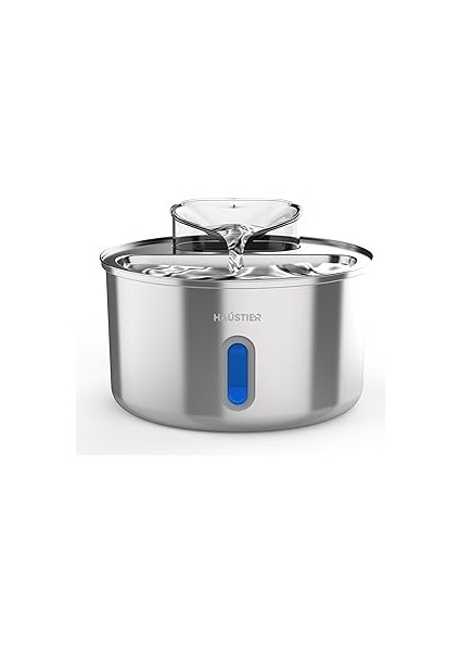 Haustier WF009L-W Pencereli Otomatik Kedi Su Sebili,kedi Su Çeşmesi, Su Pınarı 3.5lt Geniş Hazne, S