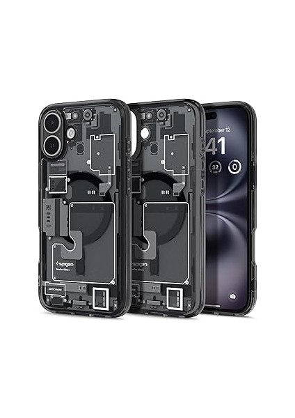 Spigen 16 ile Uyumlu Ince Kılıf Hybrid Sararma Karşıtı Duraclear Hava Kanalı T