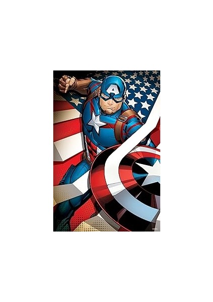 3D - Captain America - 300 Parça Puzzle - Metal Kutu