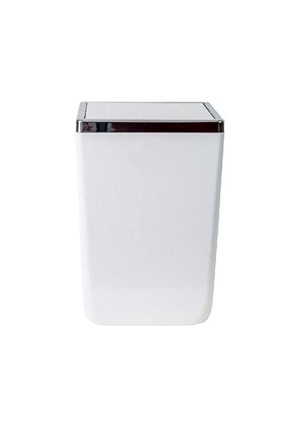 Primanova Toskana Kapaklı Kova, Plastik/çelik, 6 Lt, 175 x 175 x 260 Mm, Beyaz