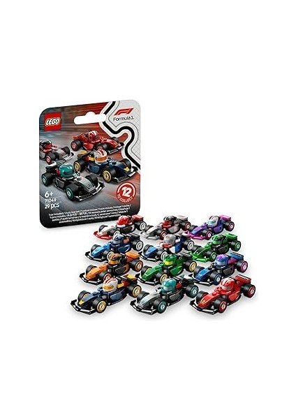 F1 Koleksiyonluk Yarış Arabaları 71049-6 Yaş Üzeri Çocuklar Için Ferrari ve Mclaren Dahil 12 F