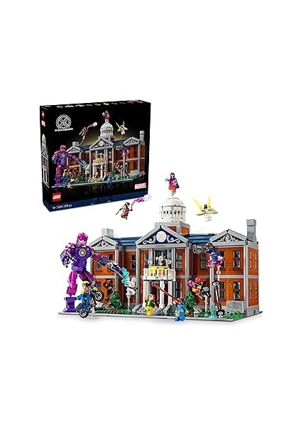 | X-Men: X-Mansion 76294 - Yetişkin Süper Kahraman Hayranları Için Xavier Enstitüsü Içe