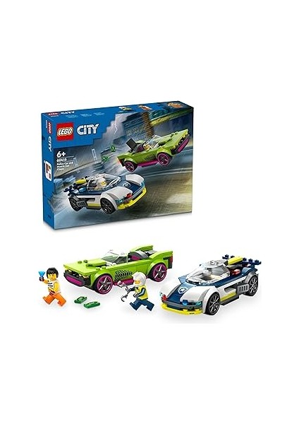 City Polis Arabası ve Spor Araba Takibi 60415-6 Yaş ve Üzeri Çocuklar Için Polis Minifigürü Iç