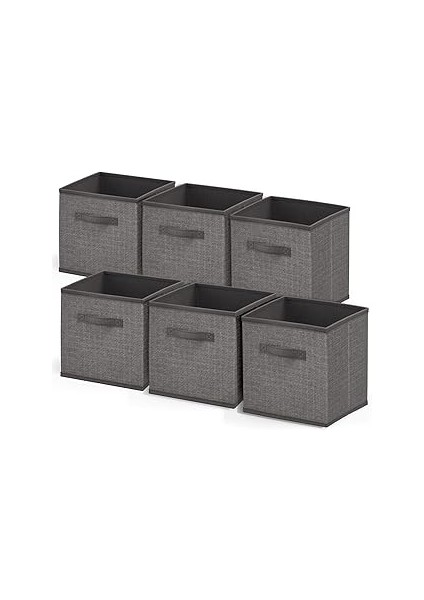 Nestl Küp Saklama Kutuları, Katlanabilir 6 Küp Depolama Düzenleyici Kutuları, Kumaş Saklama Küpleri