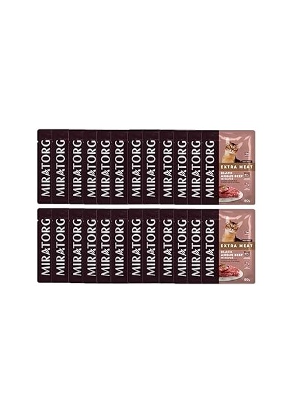 Miratorg Kısırlaştırılmış Kediler Için Jelly Sığır Etli Kedi Yaş Maması 80 gr x 24 Adet