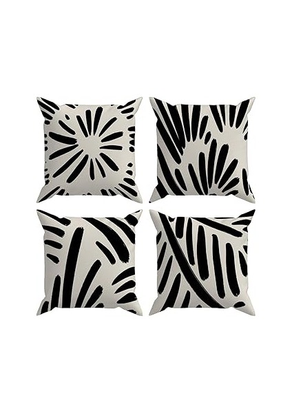 Evdek Abstract 4’lü Kırlent Kılıfı Ds7