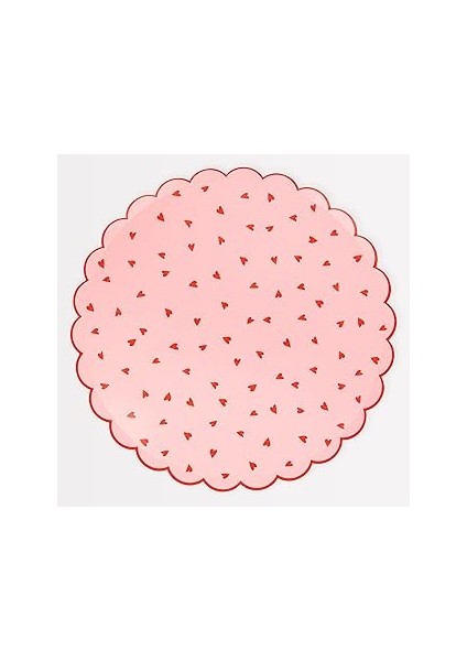 Meri Meri - Kalpli Tabaklar - L - 8 Adet