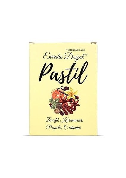 Evvahe Doğal Pastil, 12, Adet(Zencefi̇l,, Karamürver,, Propoli̇s,, C, Vi̇tami̇ni̇, Içeren, Pasti̇l, Takvi̇