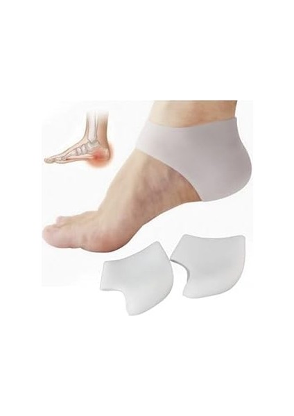 Bunyon Silikon Topuk Desteği Gömleği Topuk Çatlağı Koruyucu Topuk Dikeni Koruyucu Topuk Yumuşatıcı