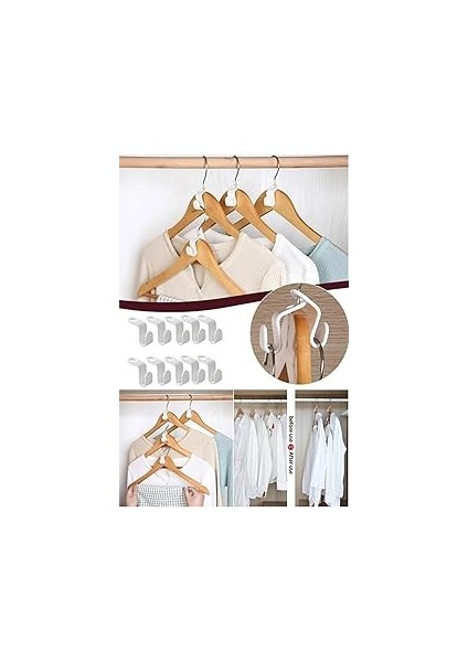 Safestore 10 Adet Çok Amaçlı Askı Çoklayıcı Kancalar Kanca Askı 10’lu