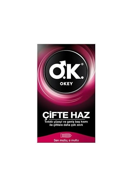 Okey Çifte Haz Prezervatif 10 Adet