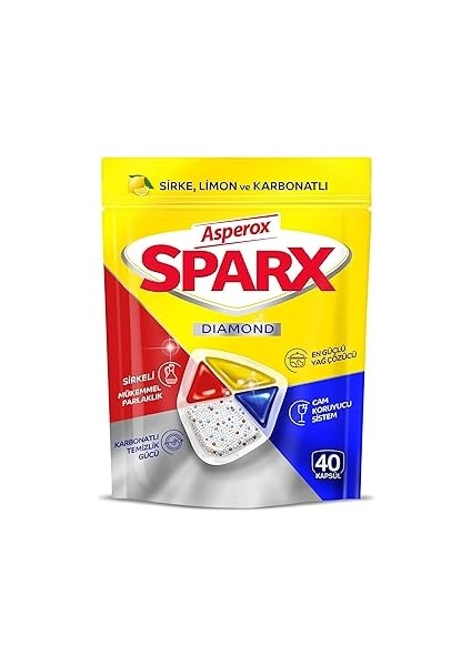 Asperox Sparx Bulaşık Makinesi Kapsülü 40 Adet
