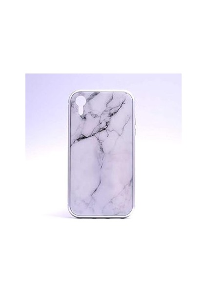 Zore Xr 6.1 Mermerli Devrim Beyaz Cep Telefonu Kılıfı