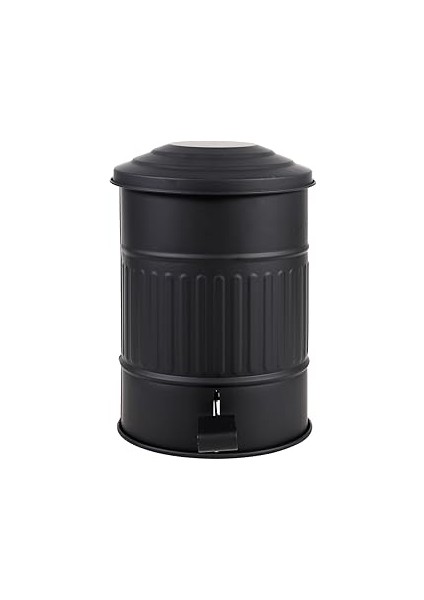 Pedallı Çöp Kovası Mat Siyah 8 Lt