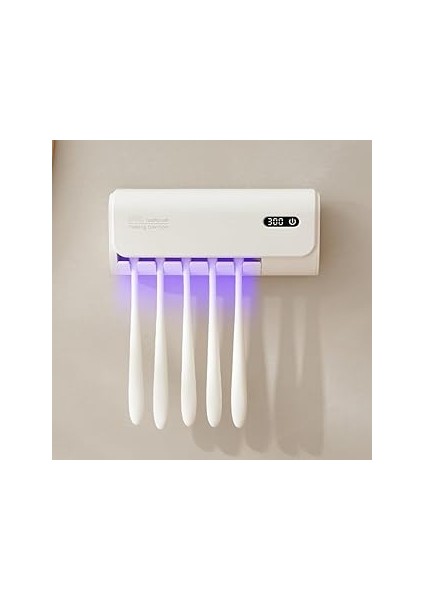 Mioji Mio UV5F 2600MAH Şarj Edilebilir Uv Sterilizatörü Diş Fırçası Tutucusu Beyaz