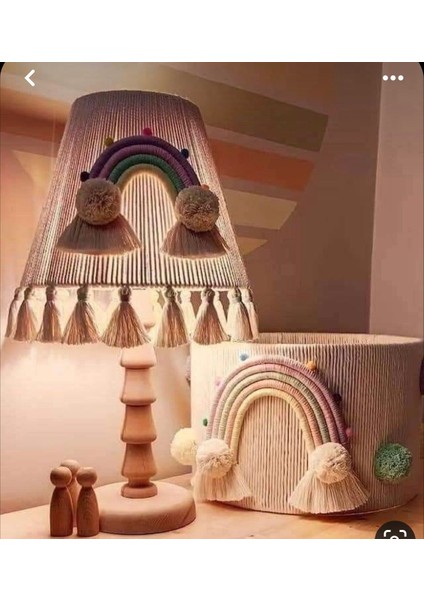 Makrome Avize - Abajur Ikili Ürün