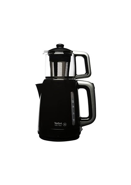 BJ2018 My Tea Çay Makinesi, 1500W, 1.9 L Su Isıtıcı 0.9 L Cam Demlik Haznesi, Siyah (15006378