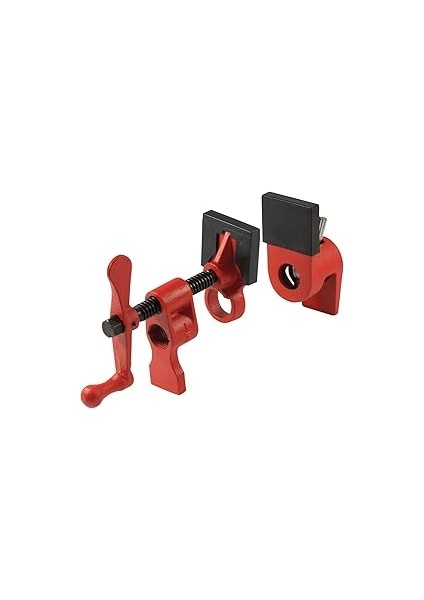 Bessey PC12-2, 1/2 Inç Geleneksel Stil Boru Kelepçeleri - Inanılmaz Çok Yönlü, Montajı Kolay, Ağaç