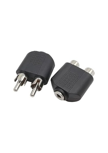 Dişi 3.5 mm Erkek 2 Rca 2x Erkek Rca Dişi Jack
