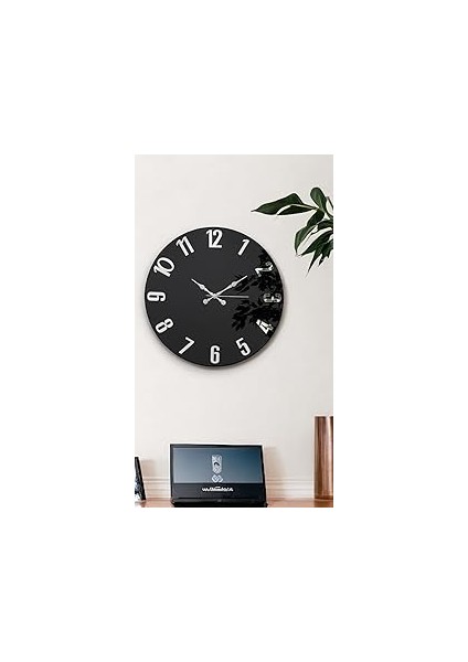 Emores 46 cm Gerçek Ayna Pleksi Rakam Dekoratif Duvar Saati