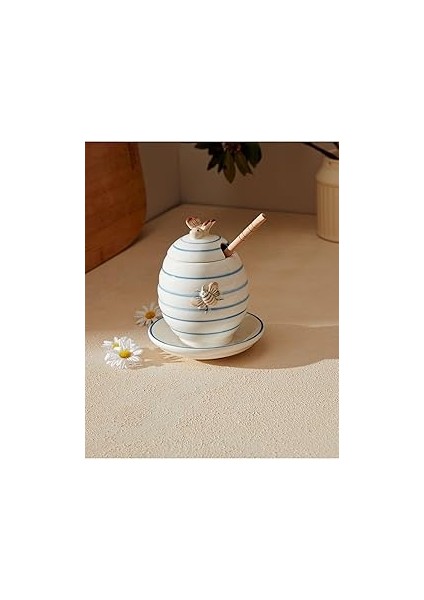 Madame Coco Flore Bal Kavanozu, Mavi/beyaz