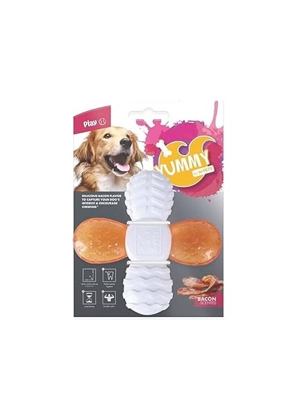 M-Pets Yummy Cross Et Aromali Kauçuk Köpek Oyuncaği