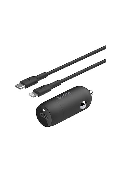Belkin Boost↑charge™ 30W Hızlı Araç Şarj Cihazı, Usb-C Güç Dağıtım Portlu Kompakt Tasarım, Usb-C -