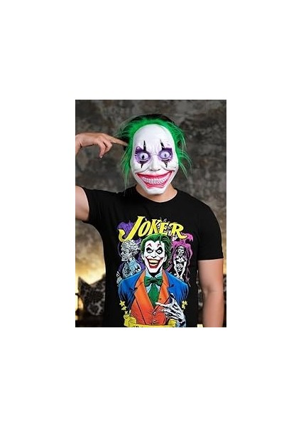 Beysüs Halloween Maske Joker Yeşil Saç