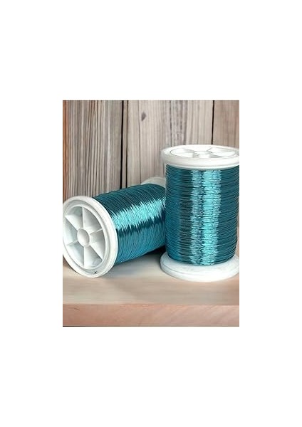 Gürbüz Filografi 0.30MM (100GR - 150M) Bakır Üstü Gümüş Kaplı Açık Renkli Filografi Teli