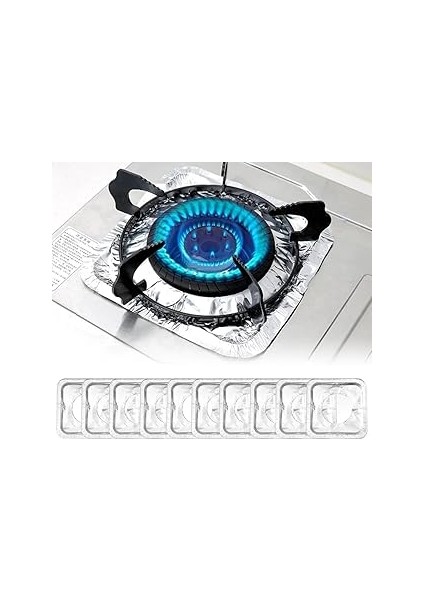 Güncelçarşı Ocak Koruyucu Yağ Geçirmez Alüminyum Folyo Ped, Yeniden Kullanılabilir Isıya Dayanıklı