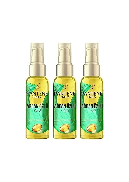 Pantene Doğal Sentez Saç Bakım Serumu Argan Yağlı Elixir 100 ml X3