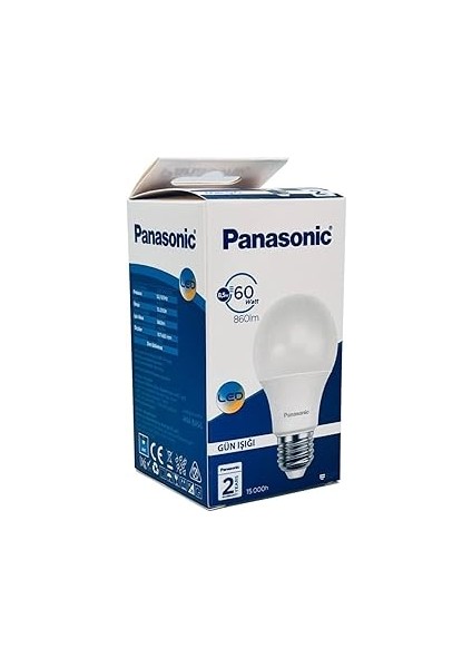 8,5W (60W) LED Ampul 4000K - Gün Işığı E27 LED Lambası