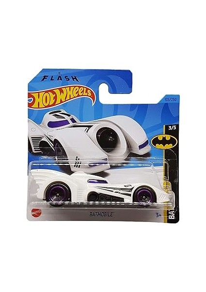 Hot Wheels - Batmobile - Batman: The Flash 3/5 - HKJ74 - Short Card - - Beyaz - 2023
