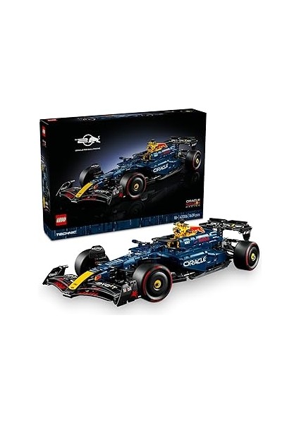 Technic Oracle Red Bull Racing RB20 F1 Araba 42206 - Yetişkinler Için 1:8 Ölçekli V6 Motor, Vi