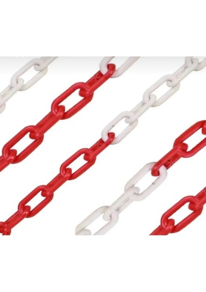 Plastik Zincir 10 Metre Uyarı Yönlendirme Kırmızı Beyaz Plastik Zincir fırsatları