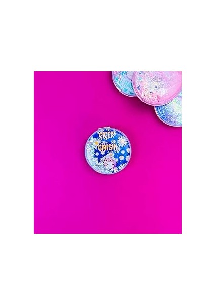 Giftmoda Motto Tasarımlı Oval Ayna Çiçek Gibisin