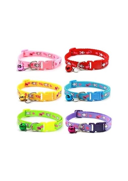 Glipet Tavşan Desenli Dokuma Kedi Boyun Tasması 19X1 cm Mor