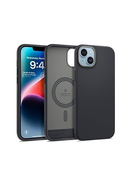 Spigen Caseology 14 ile Uyumlu Kılıf Nano Pop Mag Özellikli Black Sesame - Acs0
