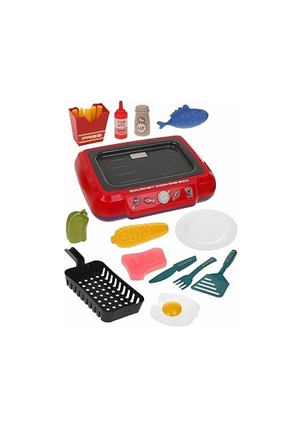 Sihirli Ocak Barbekü Izgara Renk Değiştiren Sebze ve Gıdalar Mutfak Seti 20 Parça Pilli