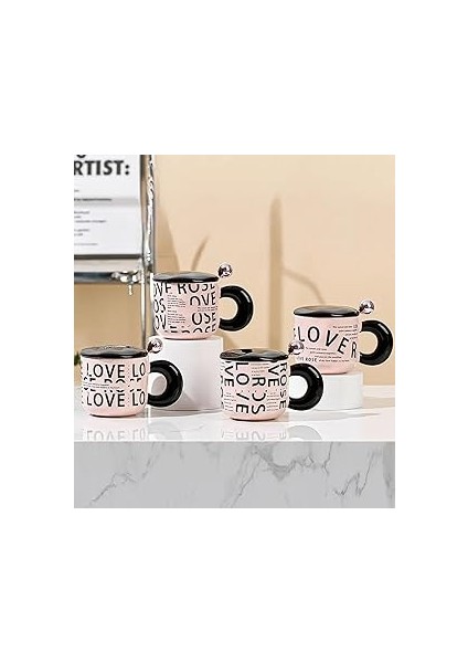 Love Temalı Romantik Seramik Kupa