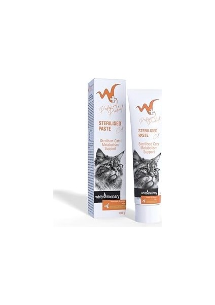 W+ Whiteveterinay Sterilised Paste 100 gr (Kısır Kediler Için Vitaminli Malt Macun)